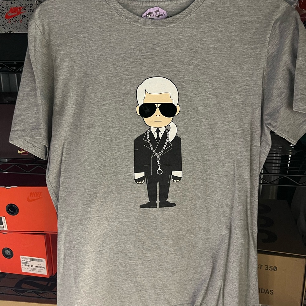 Karl Lagerfeld Gray Short Sleeve Tee